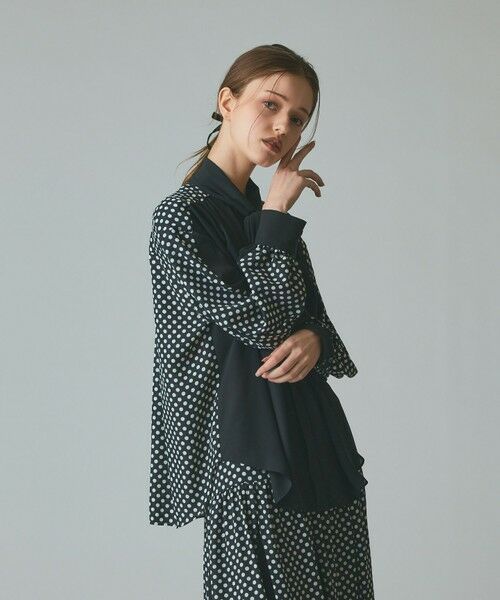 GRACE CONTINENTAL / グレースコンチネンタル シャツ・ブラウス | ドットコンビブラウス | 詳細2