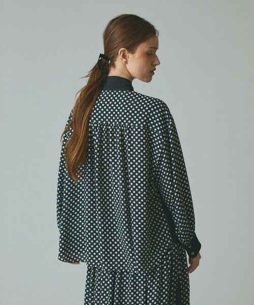 GRACE CONTINENTAL / グレースコンチネンタル シャツ・ブラウス | ドットコンビブラウス | 詳細4