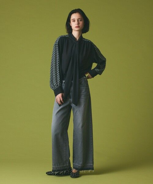 GRACE CONTINENTAL / グレースコンチネンタル シャツ・ブラウス | ドットコンビブラウス | 詳細7