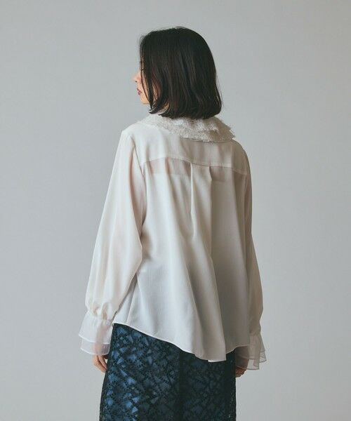 GRACE CONTINENTAL / グレースコンチネンタル シャツ・ブラウス | フェザーチュールカラーブラウス | 詳細3