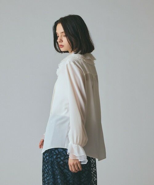 GRACE CONTINENTAL / グレースコンチネンタル シャツ・ブラウス | フェザーチュールカラーブラウス | 詳細4