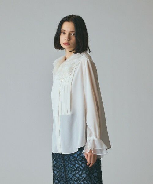 GRACE CONTINENTAL / グレースコンチネンタル シャツ・ブラウス | フェザーチュールカラーブラウス | 詳細5