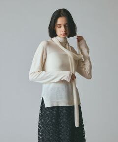 GRACE CONTINENTAL / グレースコンチネンタル ニット・セーター | ボウ付ニットトップ