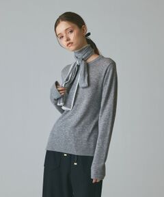 GRACE CONTINENTAL / グレースコンチネンタル ニット・セーター | ボウ付ニットトップ