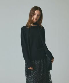 GRACE CONTINENTAL / グレースコンチネンタル ニット・セーター | ボウ付ニットトップ