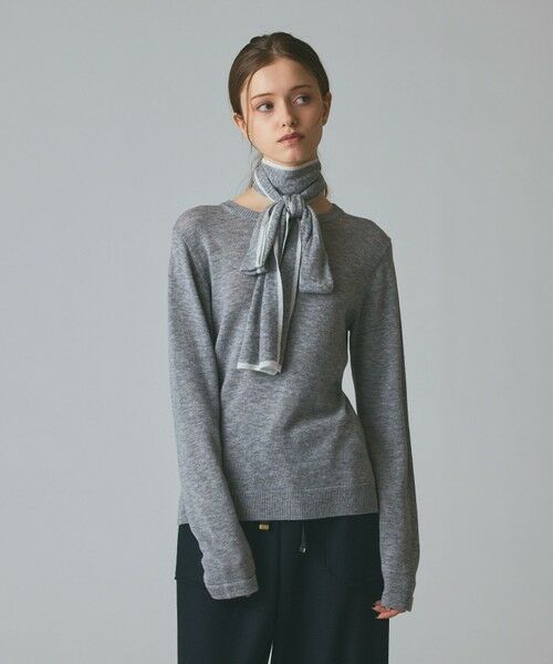 GRACE CONTINENTAL / グレースコンチネンタル ニット・セーター | ボウ付ニットトップ | 詳細12