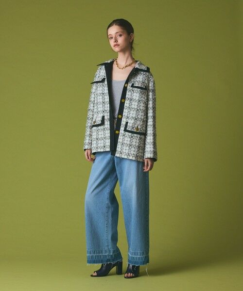 GRACE CONTINENTAL / グレースコンチネンタル その他アウター | トリミングツイードショートコート | 詳細7