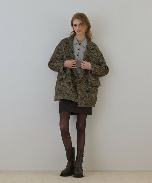 GRACE CONTINENTAL / グレースコンチネンタル その他アウター | カルゼツイードダブルジャケット | 詳細1