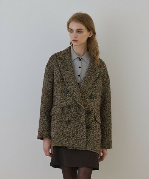 GRACE CONTINENTAL / グレースコンチネンタル その他アウター | カルゼツイードダブルジャケット | 詳細5