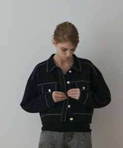 GRACE CONTINENTAL / グレースコンチネンタル ニット・セーター | ステッチニットジャケット