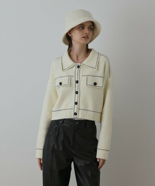 GRACE CONTINENTAL / グレースコンチネンタル ニット・セーター | ステッチニットジャケット | 詳細1