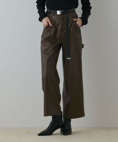 GRACE CONTINENTAL / グレースコンチネンタル その他パンツ | カーブフェイクレザーパンツ