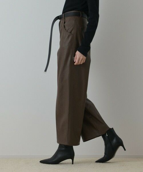 GRACE CONTINENTAL / グレースコンチネンタル その他パンツ | カーブフェイクレザーパンツ | 詳細1