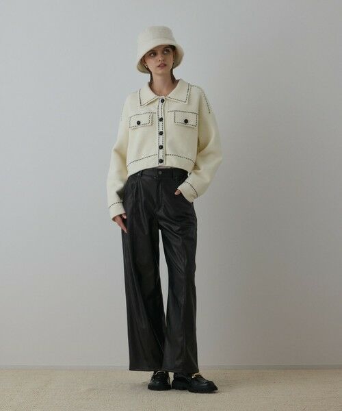 GRACE CONTINENTAL / グレースコンチネンタル その他パンツ | カーブフェイクレザーパンツ | 詳細10