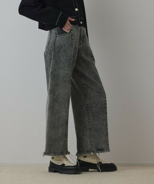 GRACE CONTINENTAL/グレースコンチネンタル カーブデニムパンツ グレー 38 GRACE CONTINENTAL/グレースコンチネンタル カーブデニムパンツ グレー 38