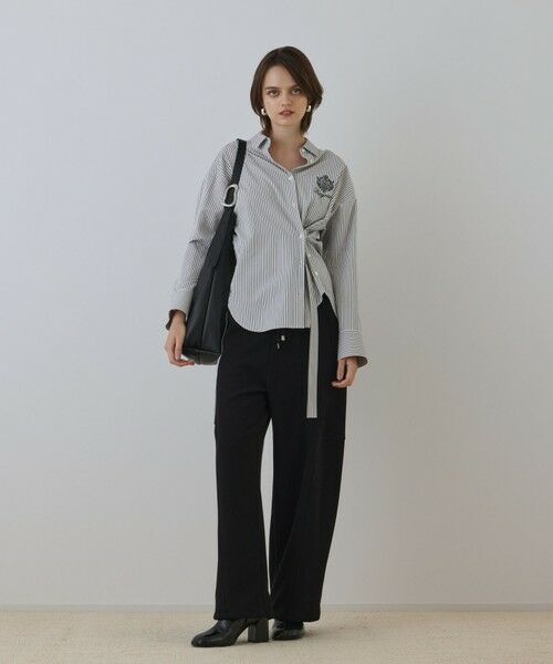 GRACE CONTINENTAL/グレースコンチネンタル エッグラインカットパンツ ブラック 34