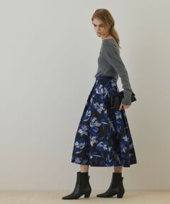 GRACE CONTINENTAL / グレースコンチネンタル ロング・マキシ丈スカート | ラメフラワージャガードスカート