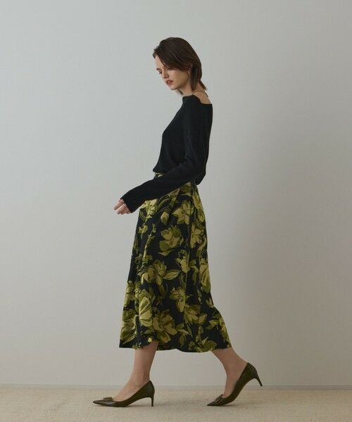 GRACE CONTINENTAL / グレースコンチネンタル ロング・マキシ丈スカート | ラメフラワージャガードスカート | 詳細2
