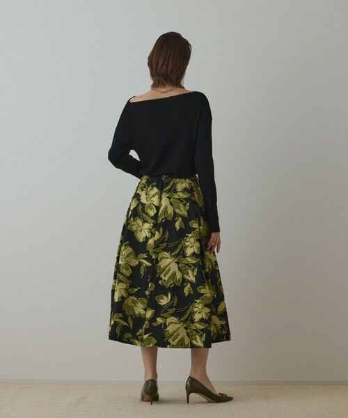GRACE CONTINENTAL / グレースコンチネンタル ロング・マキシ丈スカート | ラメフラワージャガードスカート | 詳細3