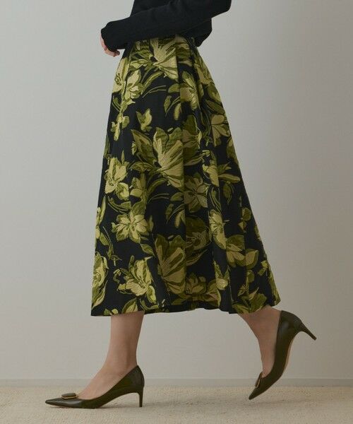 GRACE CONTINENTAL / グレースコンチネンタル ロング・マキシ丈スカート | ラメフラワージャガードスカート | 詳細6