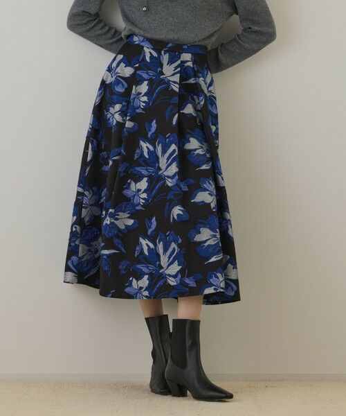 GRACE CONTINENTAL / グレースコンチネンタル ロング・マキシ丈スカート | ラメフラワージャガードスカート | 詳細16