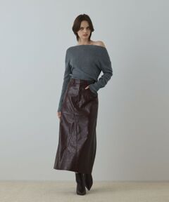 GRACE CONTINENTAL / グレースコンチネンタル ロング・マキシ丈スカート | フェイクレザータイトスカート