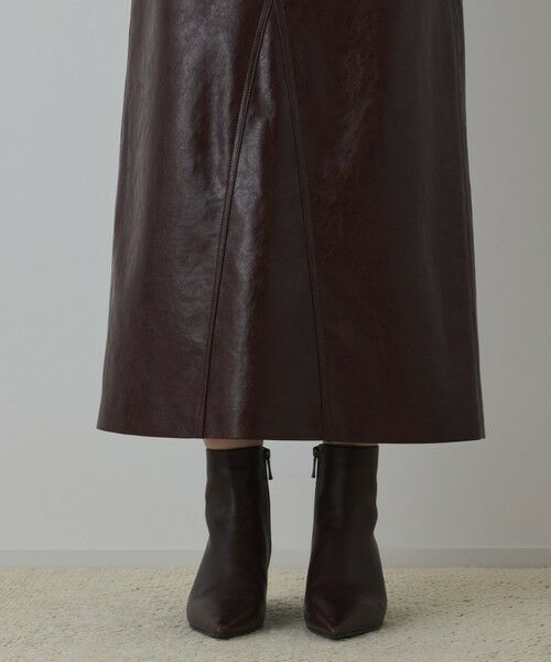 GRACE CONTINENTAL / グレースコンチネンタル ロング・マキシ丈スカート | フェイクレザータイトスカート | 詳細7