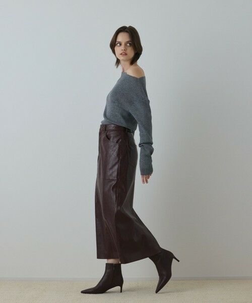 GRACE CONTINENTAL / グレースコンチネンタル ロング・マキシ丈スカート | フェイクレザータイトスカート | 詳細11