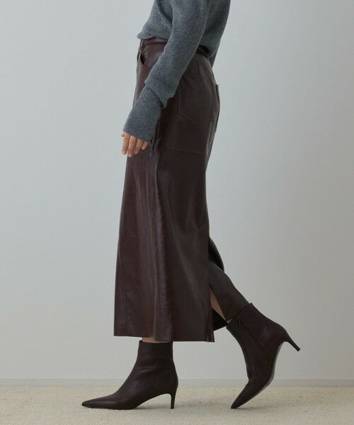 GRACE CONTINENTAL / グレースコンチネンタル ロング・マキシ丈スカート | フェイクレザータイトスカート | 詳細2