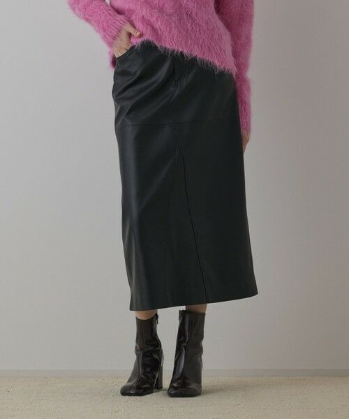 GRACE CONTINENTAL / グレースコンチネンタル ロング・マキシ丈スカート | フェイクレザータイトスカート | 詳細17