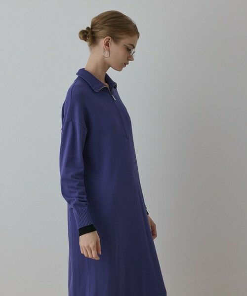 GRACE CONTINENTAL / グレースコンチネンタル ロング・マキシ丈ワンピース | バイカラーストレートニットワンピース | 詳細4