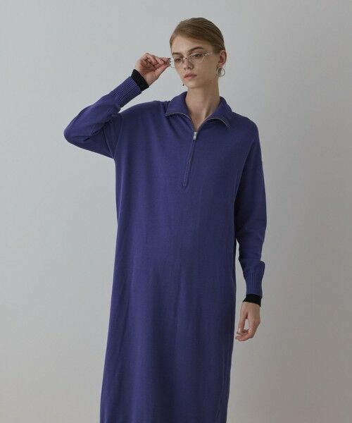 GRACE CONTINENTAL / グレースコンチネンタル ロング・マキシ丈ワンピース | バイカラーストレートニットワンピース | 詳細2