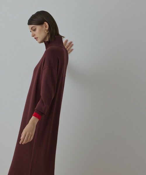 GRACE CONTINENTAL / グレースコンチネンタル ロング・マキシ丈ワンピース | バイカラーストレートニットワンピース | 詳細10