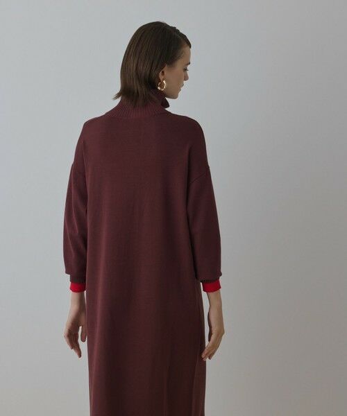 GRACE CONTINENTAL / グレースコンチネンタル ロング・マキシ丈ワンピース | バイカラーストレートニットワンピース | 詳細11