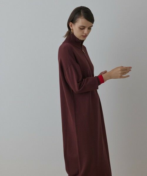 GRACE CONTINENTAL / グレースコンチネンタル ロング・マキシ丈ワンピース | バイカラーストレートニットワンピース | 詳細12