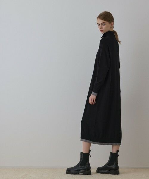 GRACE CONTINENTAL / グレースコンチネンタル ロング・マキシ丈ワンピース | バイカラーストレートニットワンピース | 詳細18