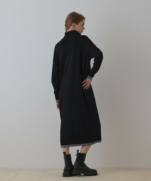 GRACE CONTINENTAL / グレースコンチネンタル ロング・マキシ丈ワンピース | バイカラーストレートニットワンピース | 詳細19