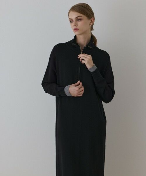 GRACE CONTINENTAL / グレースコンチネンタル ロング・マキシ丈ワンピース | バイカラーストレートニットワンピース | 詳細20