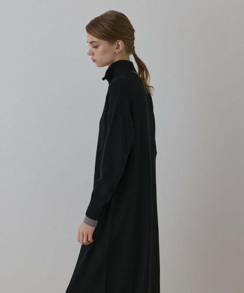 GRACE CONTINENTAL / グレースコンチネンタル ロング・マキシ丈ワンピース | バイカラーストレートニットワンピース | 詳細21