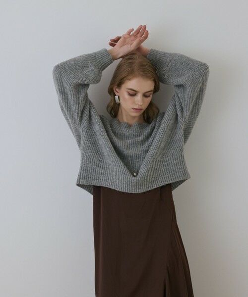 GRACE CONTINENTAL / グレースコンチネンタル ロング・マキシ丈ワンピース | サテンレースニットワンピース | 詳細4