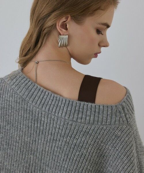 GRACE CONTINENTAL / グレースコンチネンタル ロング・マキシ丈ワンピース | サテンレースニットワンピース | 詳細9