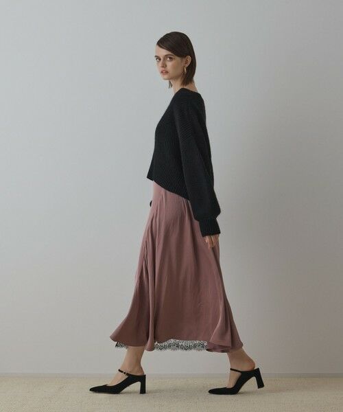 GRACE CONTINENTAL / グレースコンチネンタル ロング・マキシ丈ワンピース | サテンレースニットワンピース | 詳細22