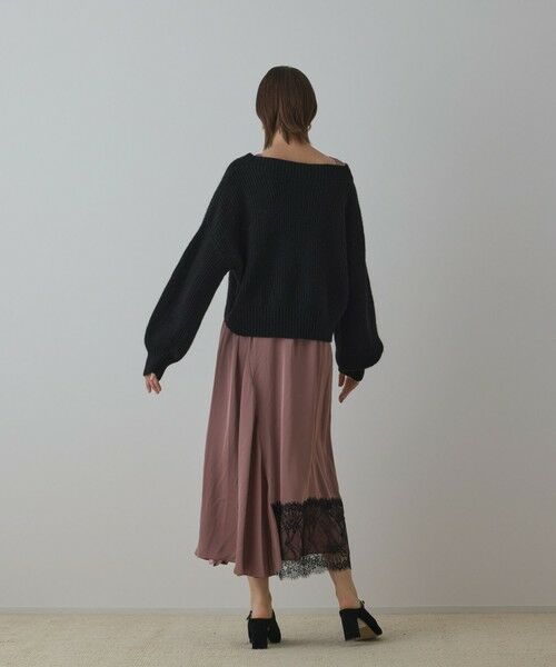 GRACE CONTINENTAL / グレースコンチネンタル ロング・マキシ丈ワンピース | サテンレースニットワンピース | 詳細23