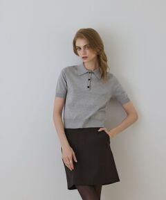 GRACE CONTINENTAL / グレースコンチネンタル その他トップス | バイカラーポロニットトップ