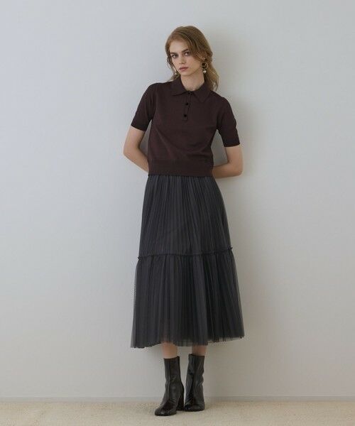 GRACE CONTINENTAL / グレースコンチネンタル その他トップス | バイカラーポロニットトップ | 詳細9