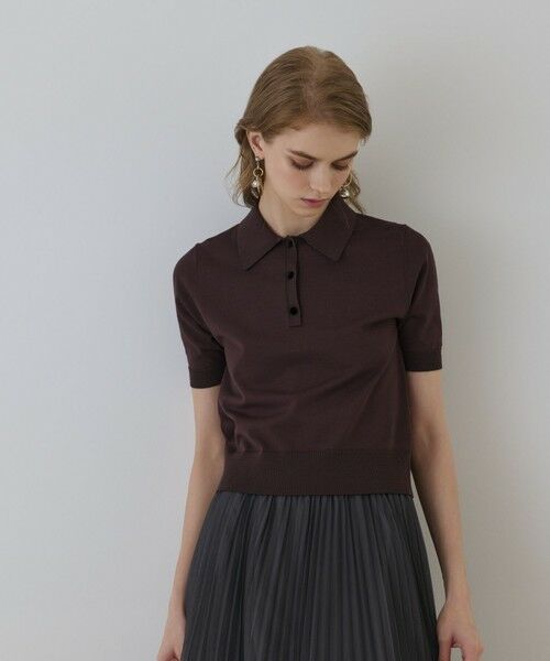 GRACE CONTINENTAL / グレースコンチネンタル その他トップス | バイカラーポロニットトップ | 詳細12