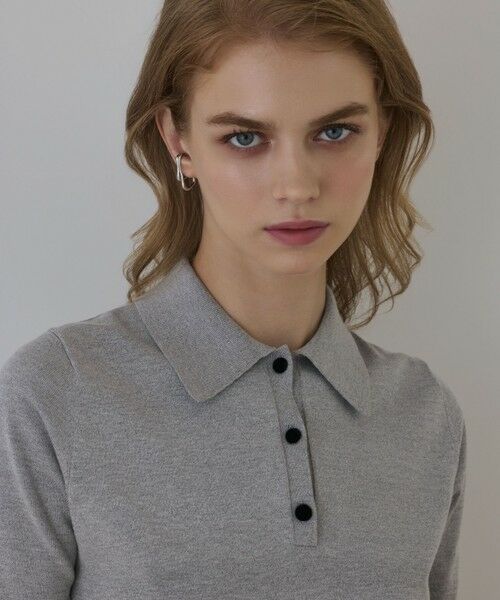 GRACE CONTINENTAL / グレースコンチネンタル その他トップス | バイカラーポロニットトップ | 詳細18