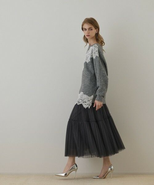 GRACE CONTINENTAL / グレースコンチネンタル ニット・セーター | レースドルマンニットトップ | 詳細2