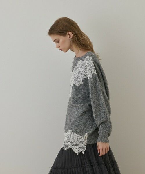 GRACE CONTINENTAL / グレースコンチネンタル ニット・セーター | レースドルマンニットトップ | 詳細5