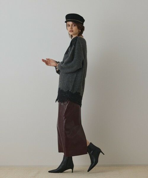 GRACE CONTINENTAL / グレースコンチネンタル ニット・セーター | レースドルマンニットトップ | 詳細11